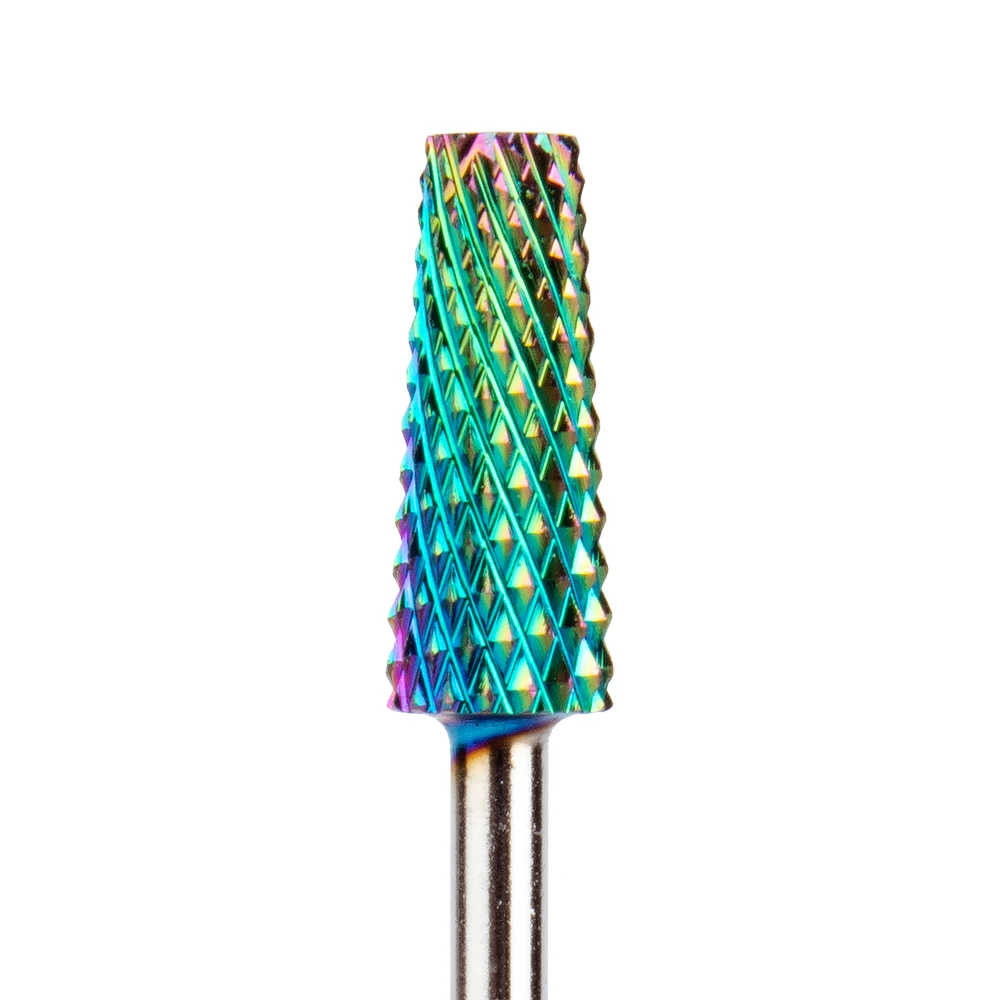 

Cone Shape Carbide Bit Nail Drill Bit for Manicure Pedicure Tools Dremel Machine, Silver gold blue purple rainbow black