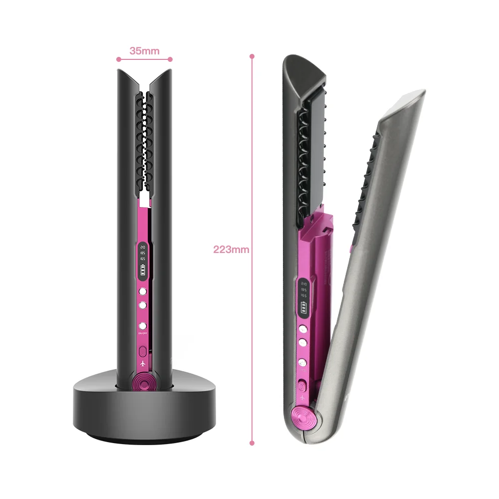 

Free Shipping PRITECH Portable Wireless Flat Irons Cordless USB Rechargeable Hair Straightener