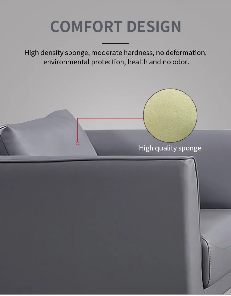 Pengpai 7 Seat Hall Leather Modern Furniture Couch Sofa