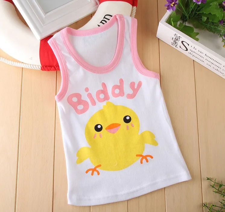 
New Summer Baby Vest Children Kids Underwear Cotton Tees Toddler Boy Girl Shirts 
