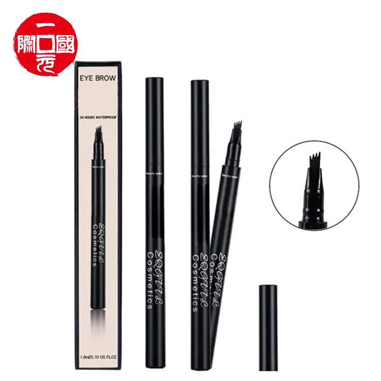 

One dollar Cosmetic 4 headed waterproof eyebrow pencil liquid eyebrow pencil tattoo eyebrow pencil