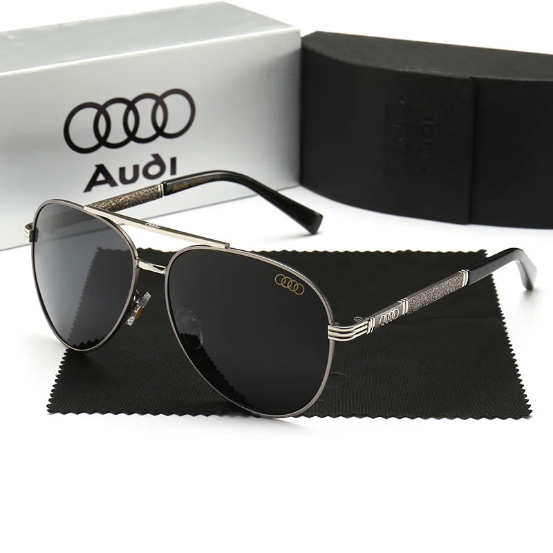 

2022 new retro metal polarized sunglasses men's new sunglasses travel driving glasses box, Color