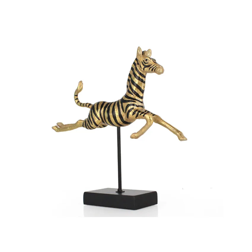 Resin Crafts Hanging Decor 3D Animal Zebra Head Wall Decorative Home SCULPTURE Home Decoration Artificial Europe factory