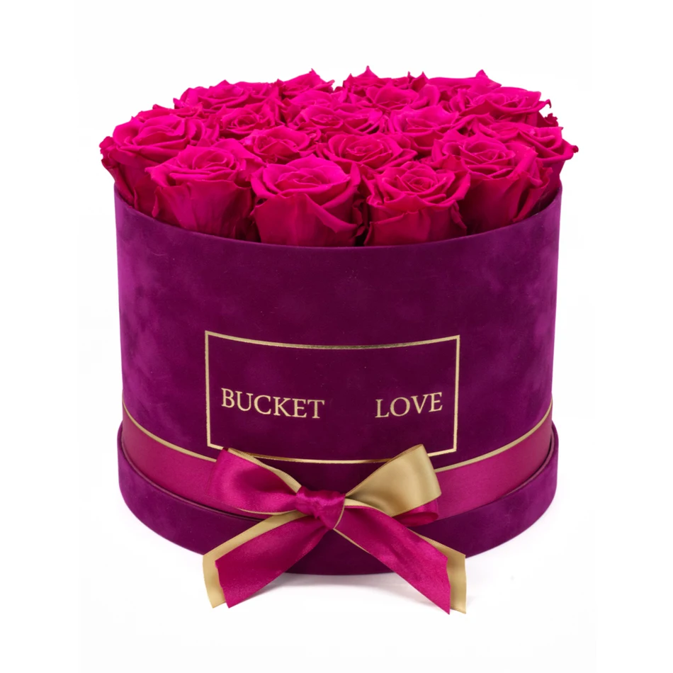 Luxury Round Shaped Velvet Gift Box/suede Rose Box/velvet Jewelry