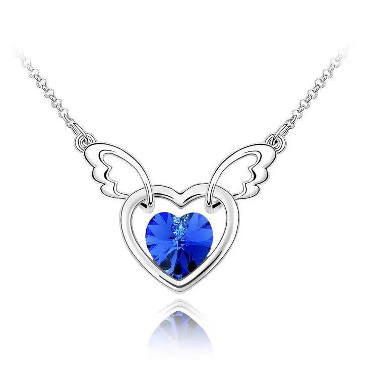 

Alloy Necklaces For Women Lady Charm Snake Bone Chain Custom Necklace Jewelry Heart Romantic Pendant Necklace Crystal For Gift