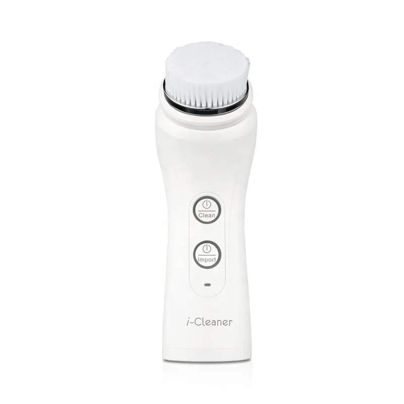 

Wholesale mini electric facial cleansing brush 3 in 1 face cleanser brush sonic vibration ion cleansing import apparatus