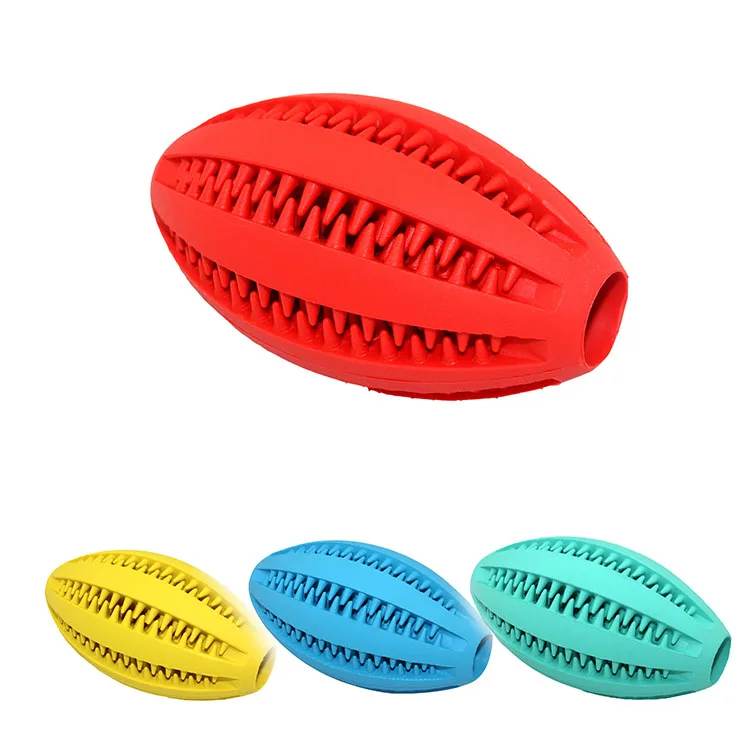 

Rubber Dog Chew Toys for Aggressive Chewers Tooth Cleaning Chew Ball Chewing Food Dog Toy, Five colors for choice