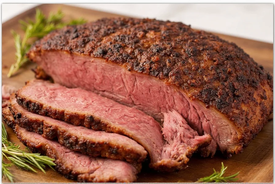 Properly trimmed beef brisket with fat cap visible before seasoning