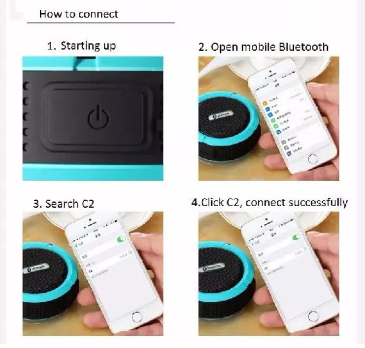 Christmas gift C6 Waterproof Outdoor Blue tooth Speaker TF Wireless Music - ANKUX.COM