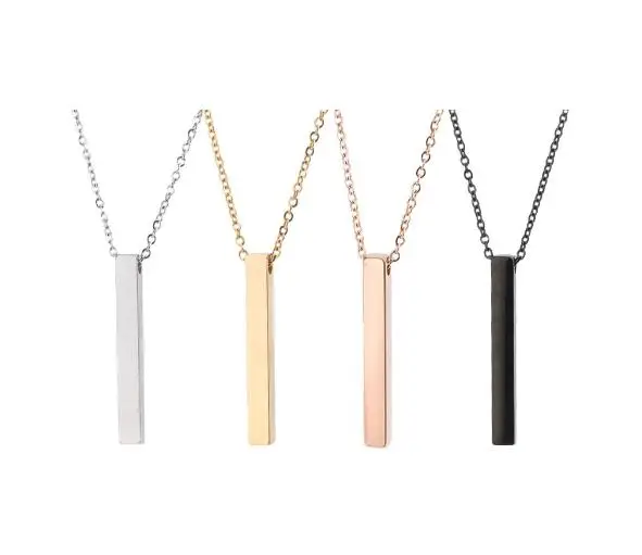 

Commemorative gift laser lettering, 2021 customizable stainless steel necklace, Gold, silver, black, rose gold, color