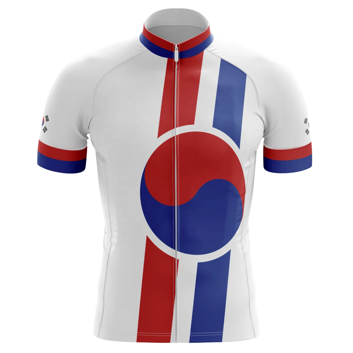 

HIRBGOD TYZ631-01 Korean white flag cycle jersey Men short sleeve bike jersey Comfortable cycling jersey Plus Size cycling wear