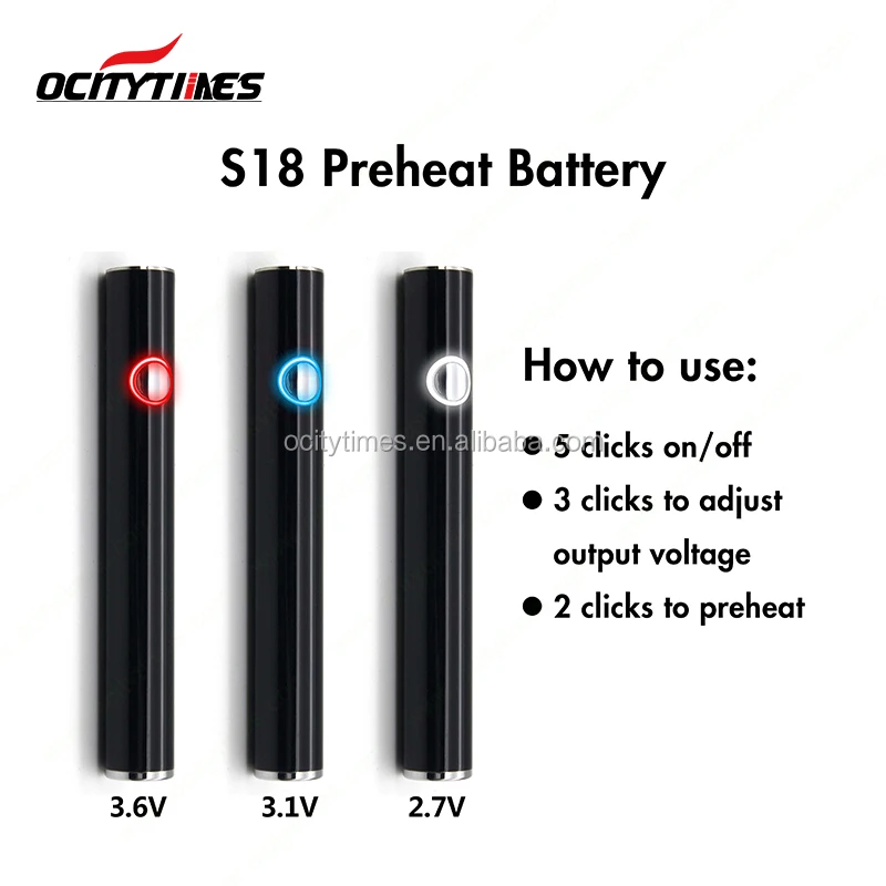 Wholesale cbd rechargeable vaporizer battery 380mah variable voltage 510 battery