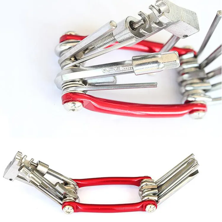 

Multi-function bicycle repair tool cycling repair combination mountain bike tool