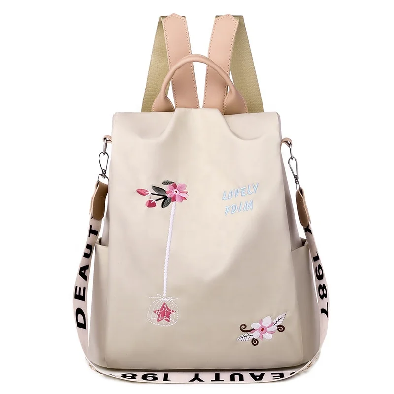 

2022 Designer Function Zip Back National Bag Fancy Embroidery Anti Theft Casual Backpack for Ladies