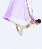 

2000 lbs Capacity High Elastic Silk Fabric Aerial Flying Yoga Swing Hammock for Air Yoga Inversion Exercises