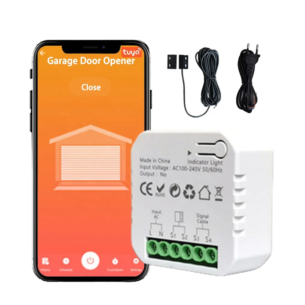 

wireless Universal APP remote control zigbee tuya smart garage door opener for smart home