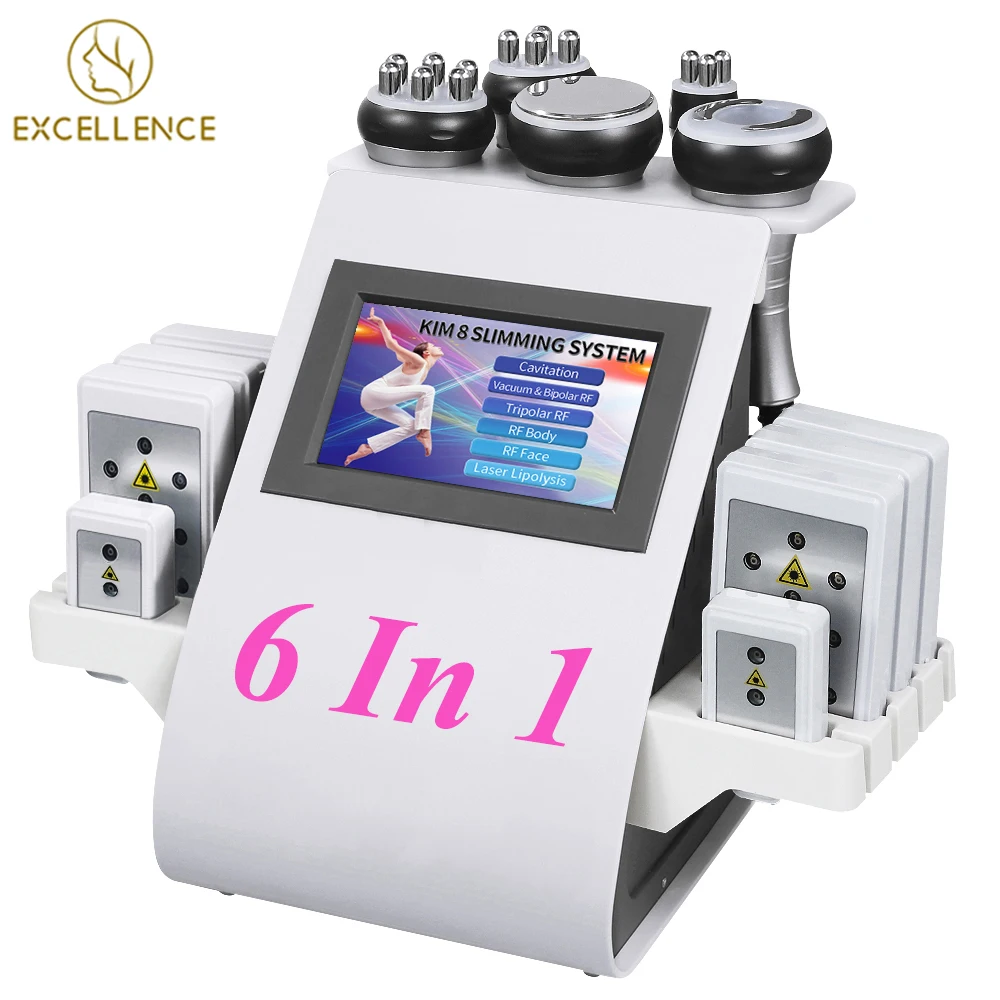 

6 in 1 Slim Ultrasonic Vacuum olar RF Cellulite Cavitation Machine