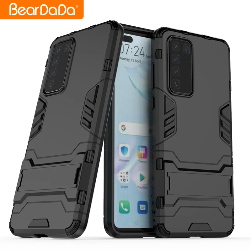 

High Quality Luxury Shockproof Kickstand popular hard tpu phone case cover for huawei P40 back cover
