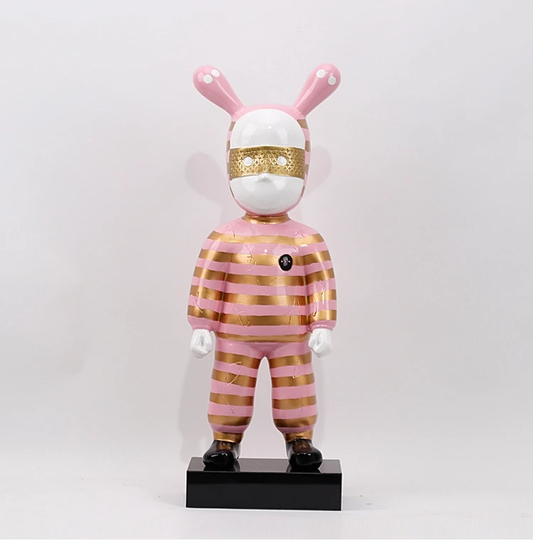 

Modern luxury Cartoon figure for children's room living room simple sales office decorations, Pink , black and blue