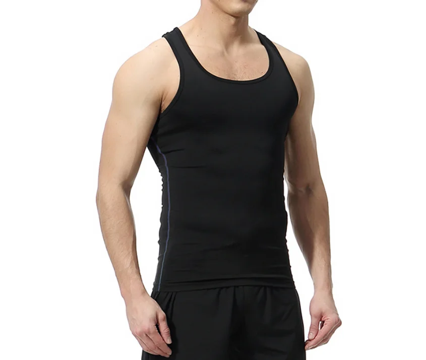 

High Quality Gym Wear Breathable Round Neck Men Style Sleeveless Tummy Control Shapewear