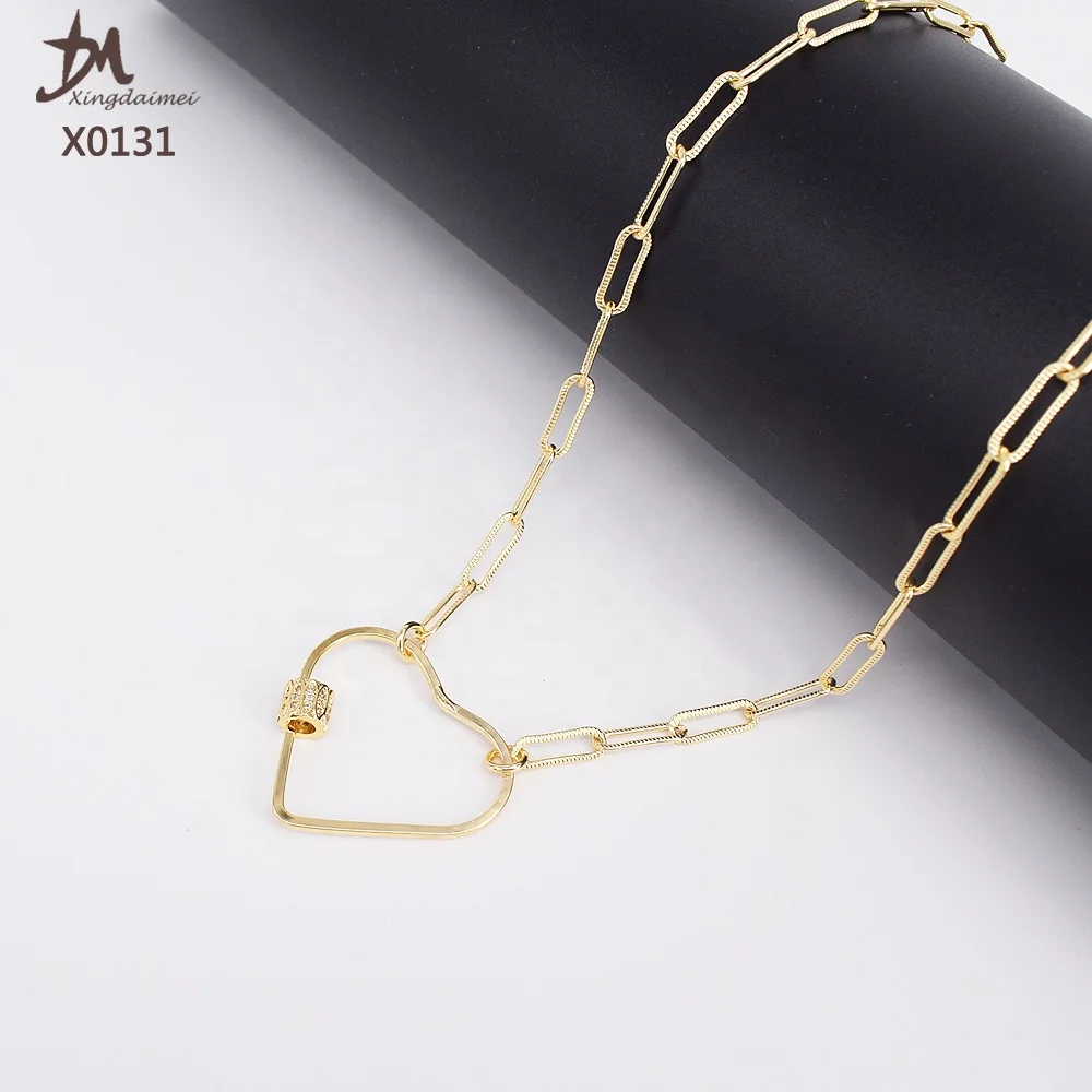 

X0131 Hot Sale high quality 18K gold plated Fashion Charm New Design gift zircon necklace
