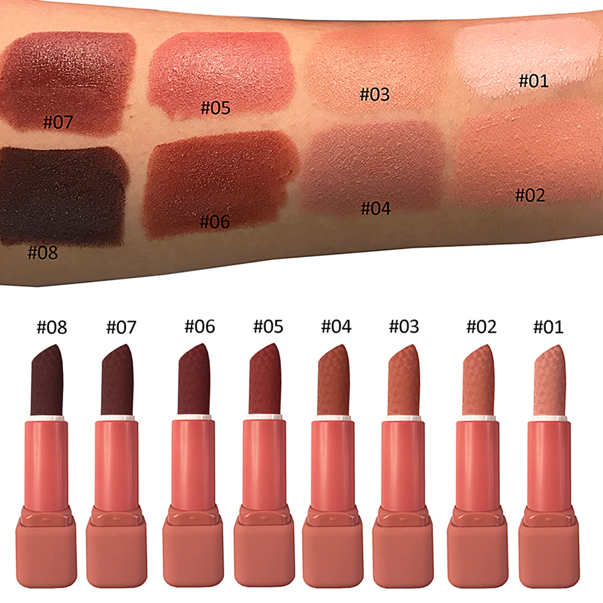 

Long lasting 24 hours lipstick custom logo cruelty free private label cosmetics matte lipstick