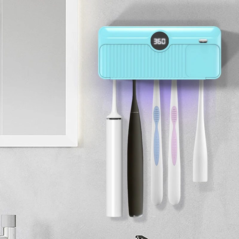 

New Toothbrush Sterilizer Uv Sterilization And Disinfection Household Punch-Free And Plug-In-Free Disinfection Machine, White blue