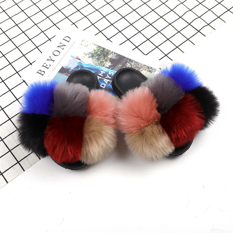 

fascinating women summer fur slipper, Show as pictures