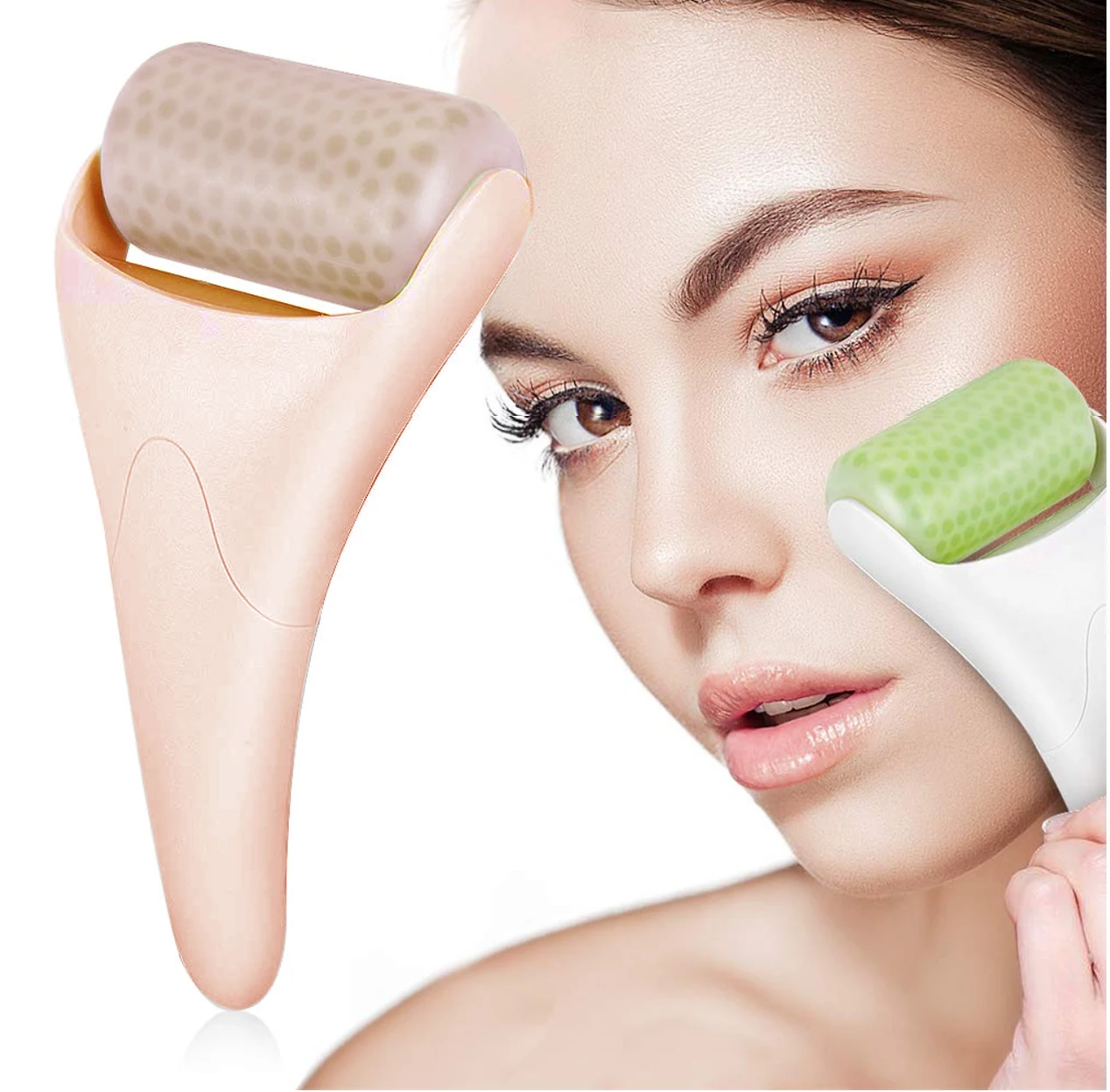 Ice Roller for Face & Eye Puffiness Migraine Relief Ice Face Rollers for Women Facial Massager Anti Wrinkle Skin Care Product