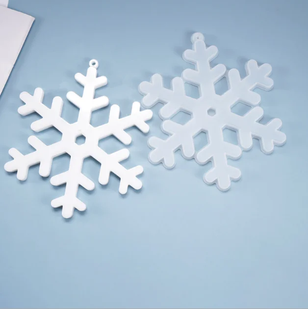 

DIY Crystal Epoxy Mold Snowflake Listing Christmas Theme Snow Pendant Decoration Silicone Molds, White