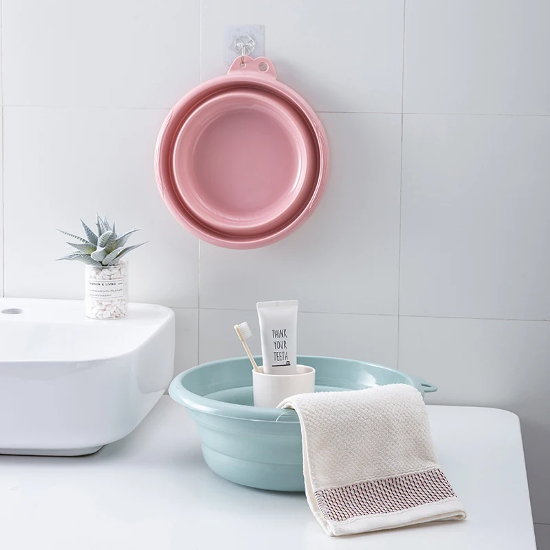 
Portable Collapsible Wash Basin Tub Pitcher Travel Folding Washbasin Bathrooms Accessories Shower Basin 