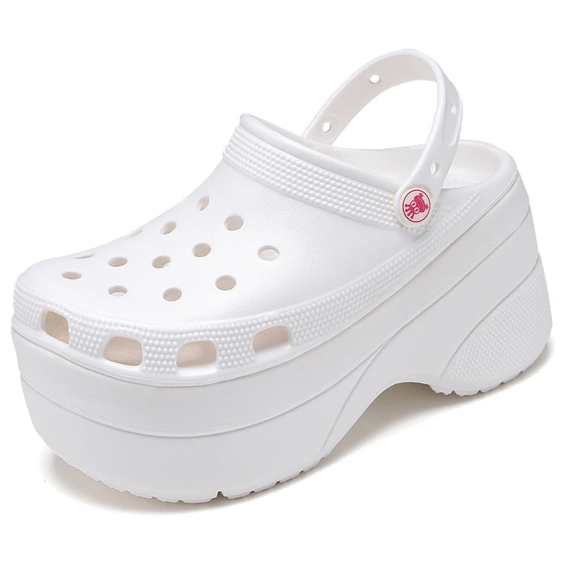 

10CM high heel platform EVA sandal slipper Water Shoes Croc Domes Style Slip Platform Clogs Cocs Clog Platform for Women, As picture