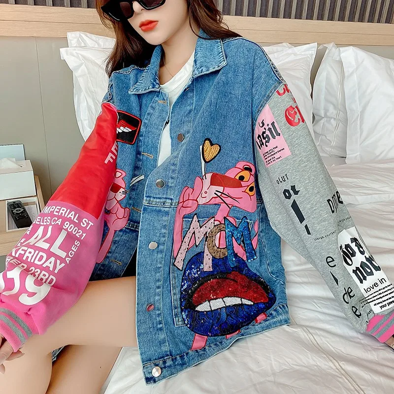 

jean plus size and coats designer with high quality 2021 denim jackets women