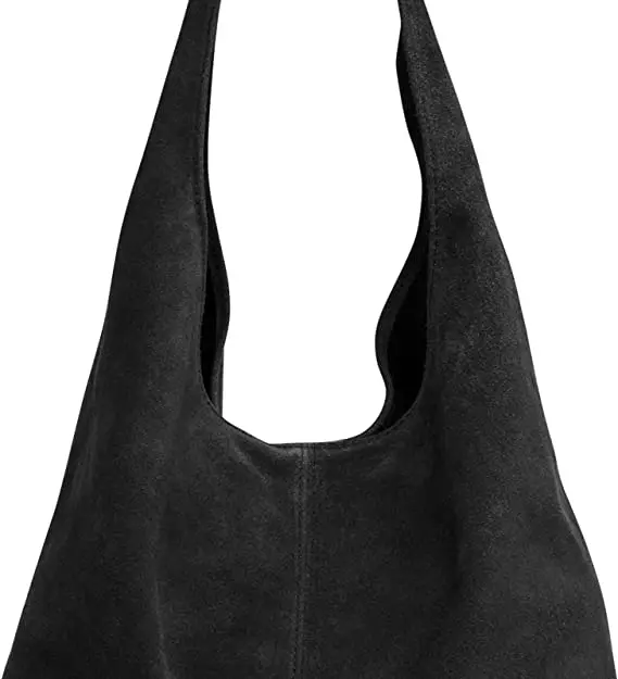 

Women's large Suede leather shopper bag with small zip pocket, Various