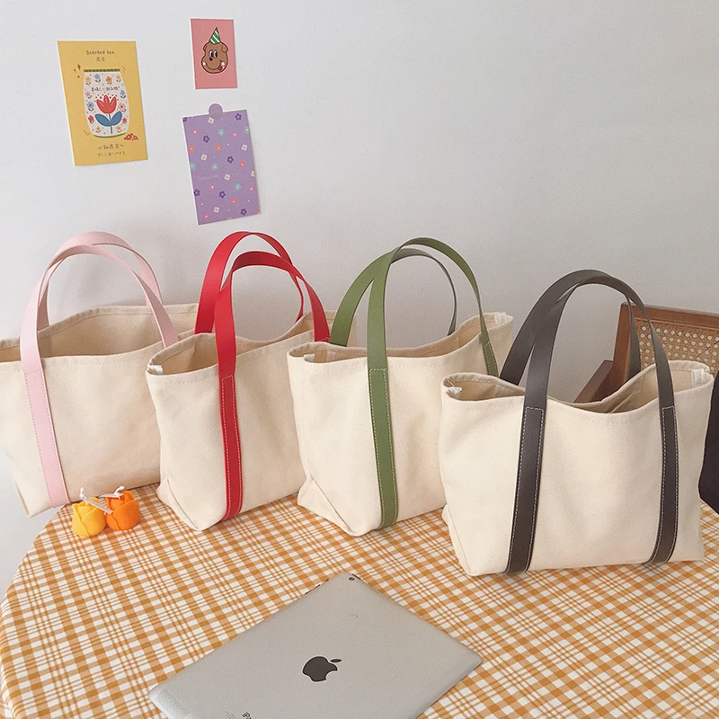 

Shopping Bag Tote Custom Small Reusable Canvas Cheap Carry Wholesale Cotton Bags, Black, green, red, pink, can be customized