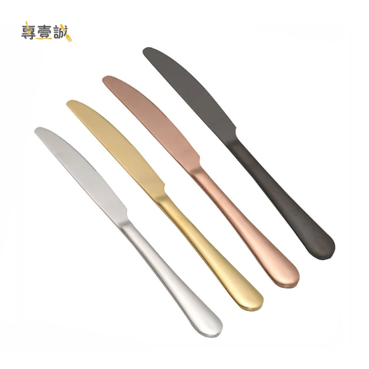 

China Suppliers Wholesale Custom Stainless Steel Cutlery Shiny Dessert Table Dinner Knife