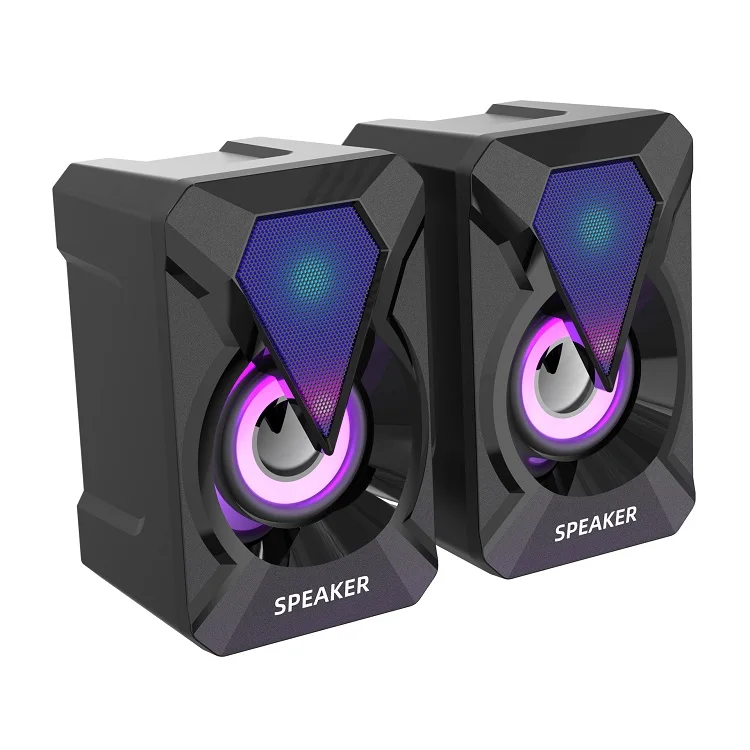 

Hot Selling Mini Black Wired Speakers Stereo Loud Bass 2 Inch 45 Magnetic Rgb Wired Speakers For Computer Home