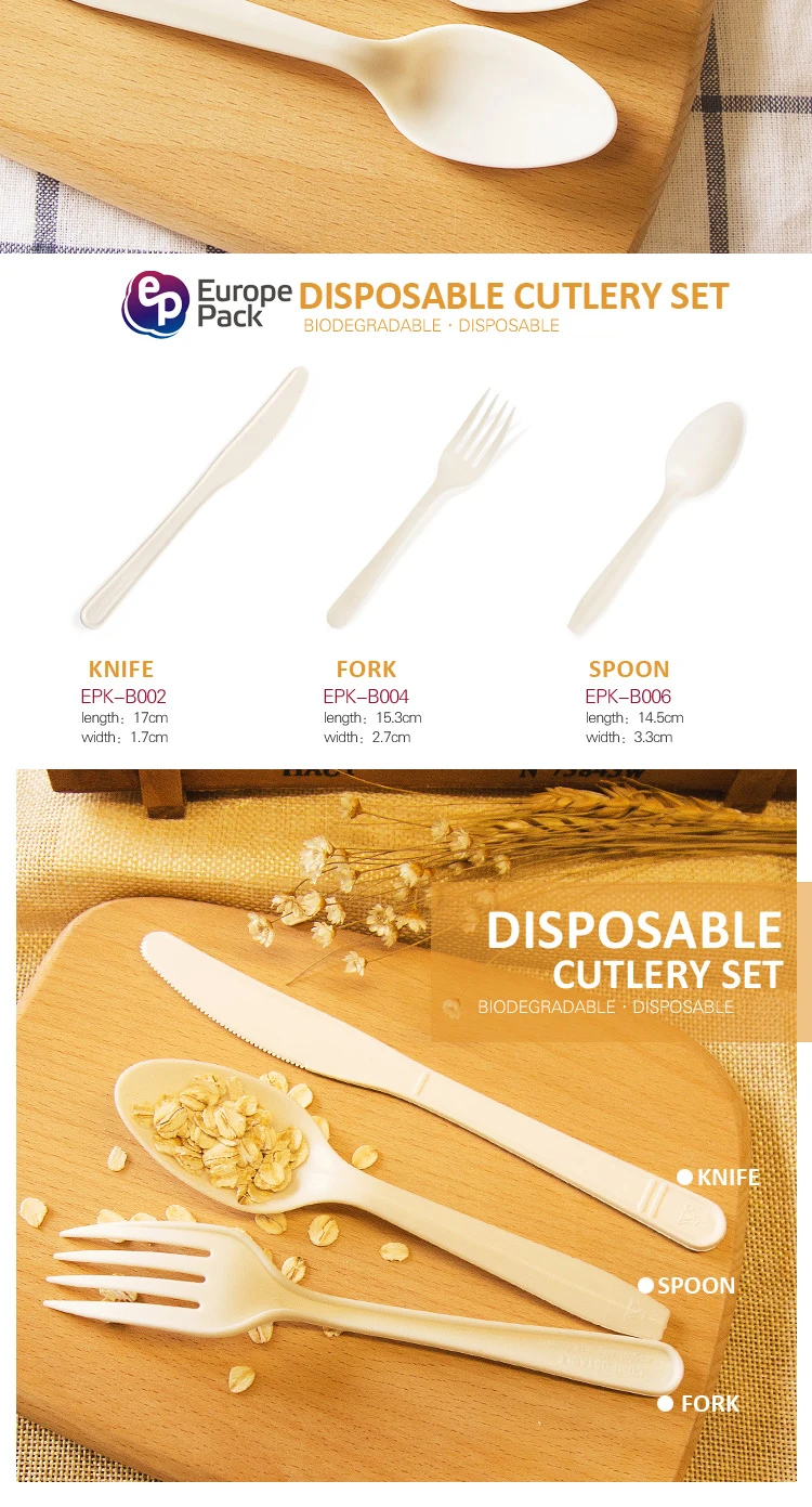 Inflight disposable cutlery nature plastic chinese soup spoon for sale