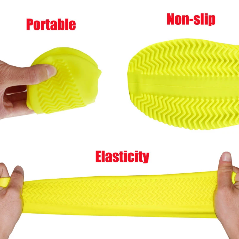 Reusable Silicone Shoe Covers S/M/L / Waterproof Rain Shoes Covers Rain Boot Overshoes Camping Slip-resistant Rubber Outdoor