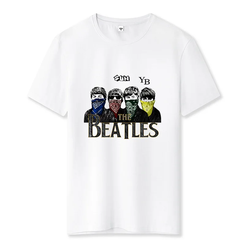 

Summer new youth T-shirt fashion print round collar loose men's short sleeves multicolor choice
