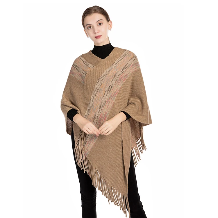 100acrylic Winter Cape Shawl Poncho Women And Ladies Cold Weather