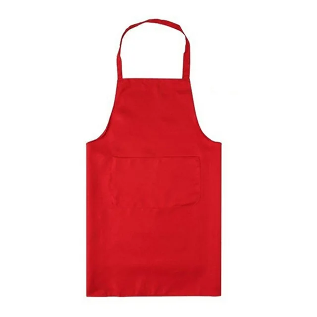 

H412 Home Kitchen Customizable Solid Color Sleeveless Aprons Custom Logo Multi Colour Polyester Cooking Baking Apron