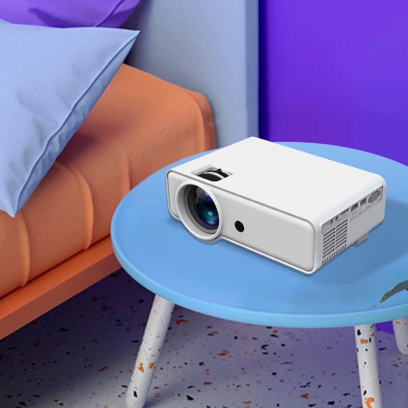 

Hot selling 4k 720P Full HD Projector Portable LCD Home Theater Movie LED Projector, White black