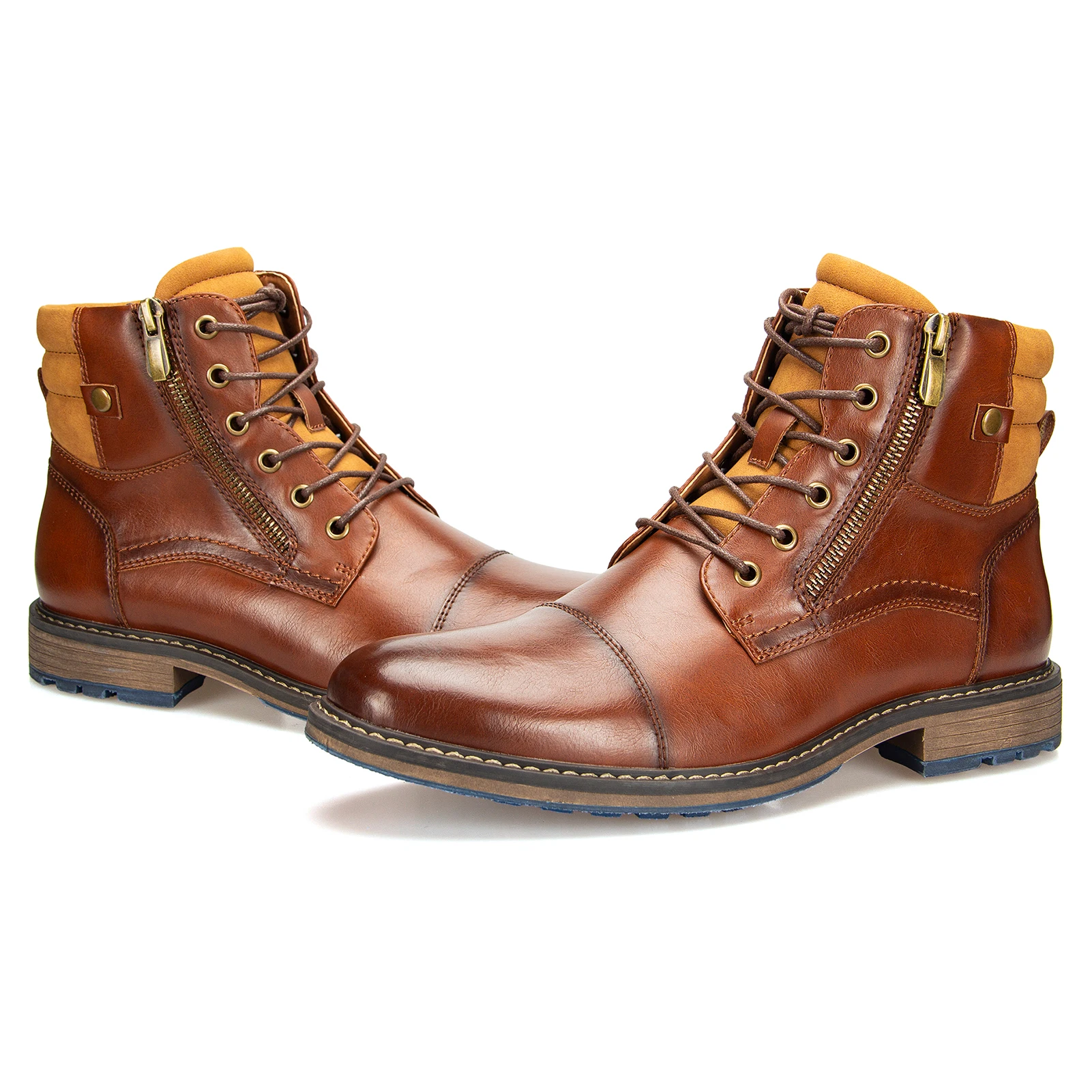 

Men's Moc Toe Construction Boots Work Shoes