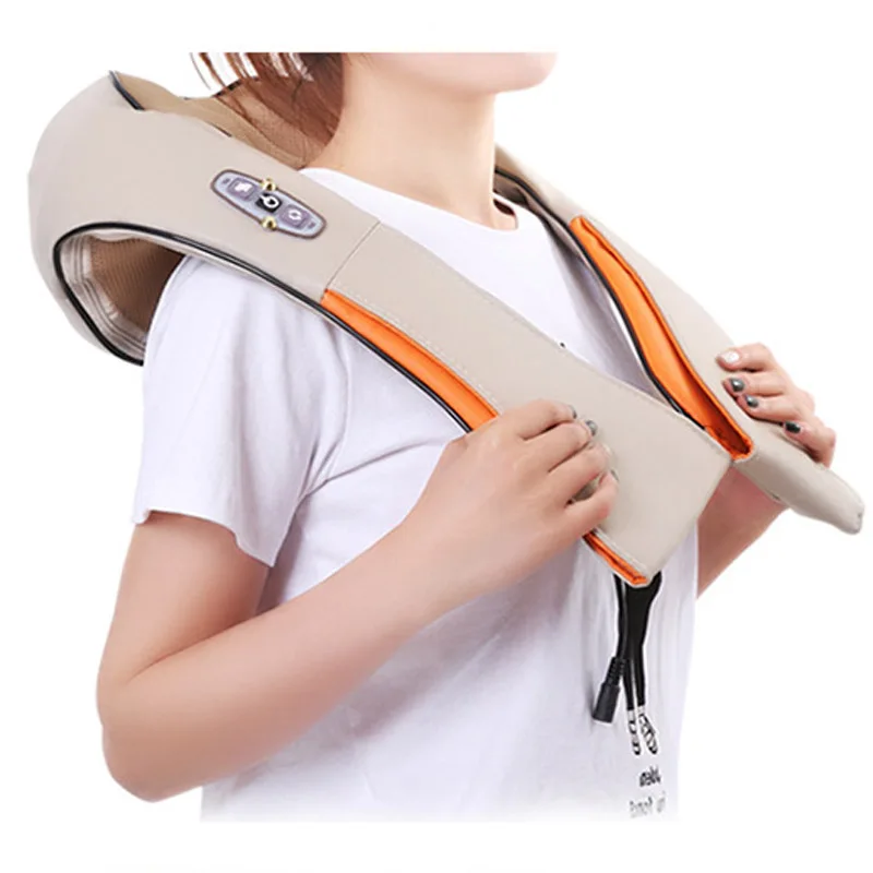 热家用车u形电指压揉捏颈肩背按摩器红外加热疗法按摩