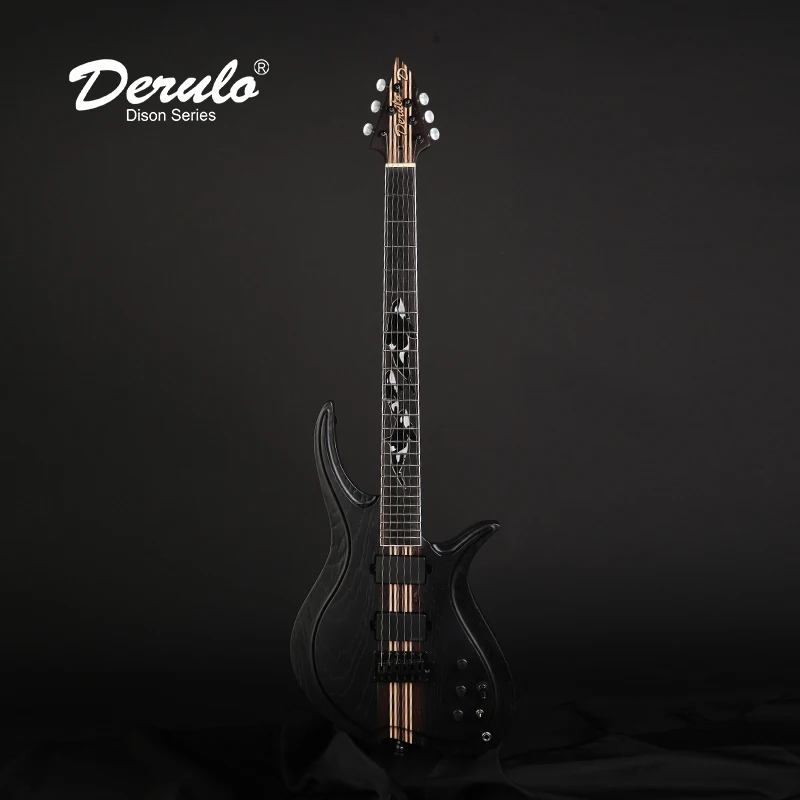 

Derulo Electric Guitar OEM Custom 6Strings HighQuality Electric Guitar Ash Body 13Pieces Maple&Rosewood &Ebony Neck Custombody