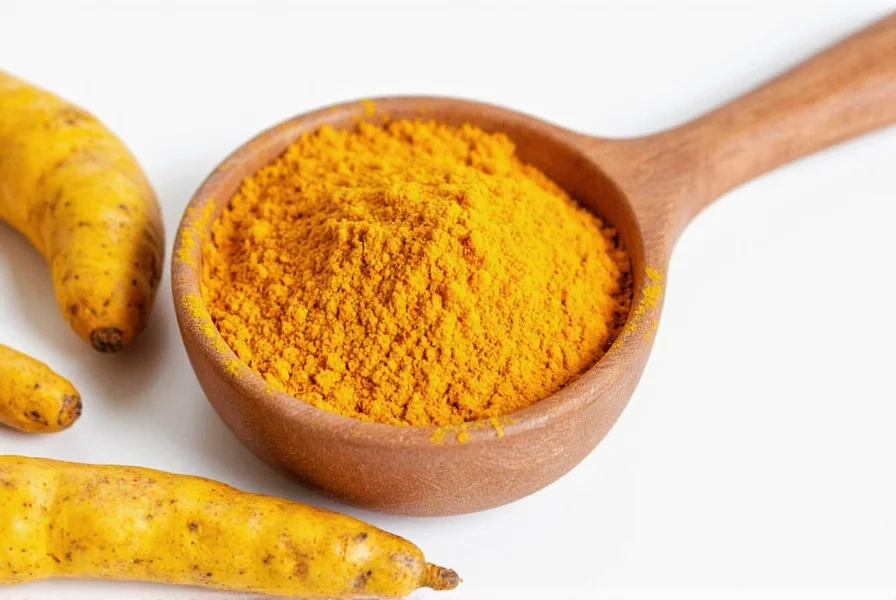 Turmeric substitute comparison chart showing color and flavor profiles