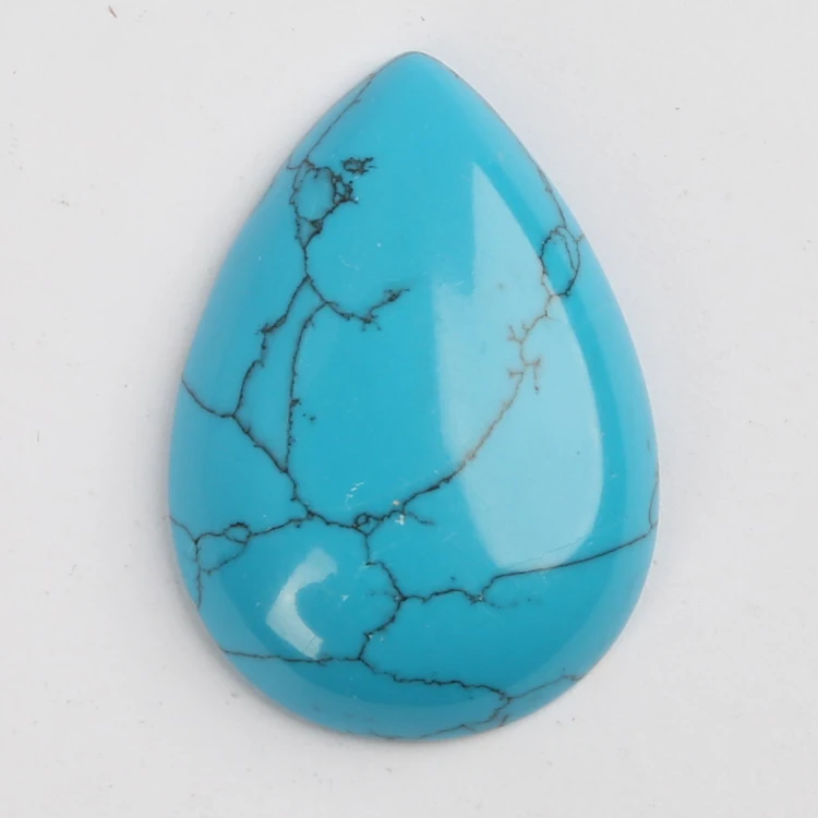

XuQian Blue Gemstone Turquoise Tumbled Stone Teardrop Stone for Jewelry Making