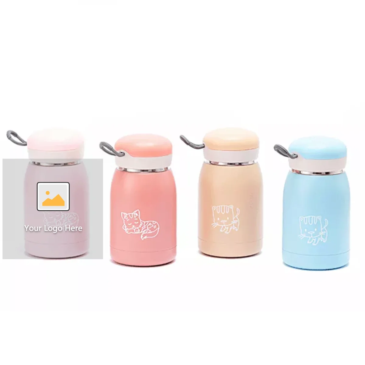 Letter Printing Child Thermos Mug Stainless Steel Vacuum Flasks Travel Drink 