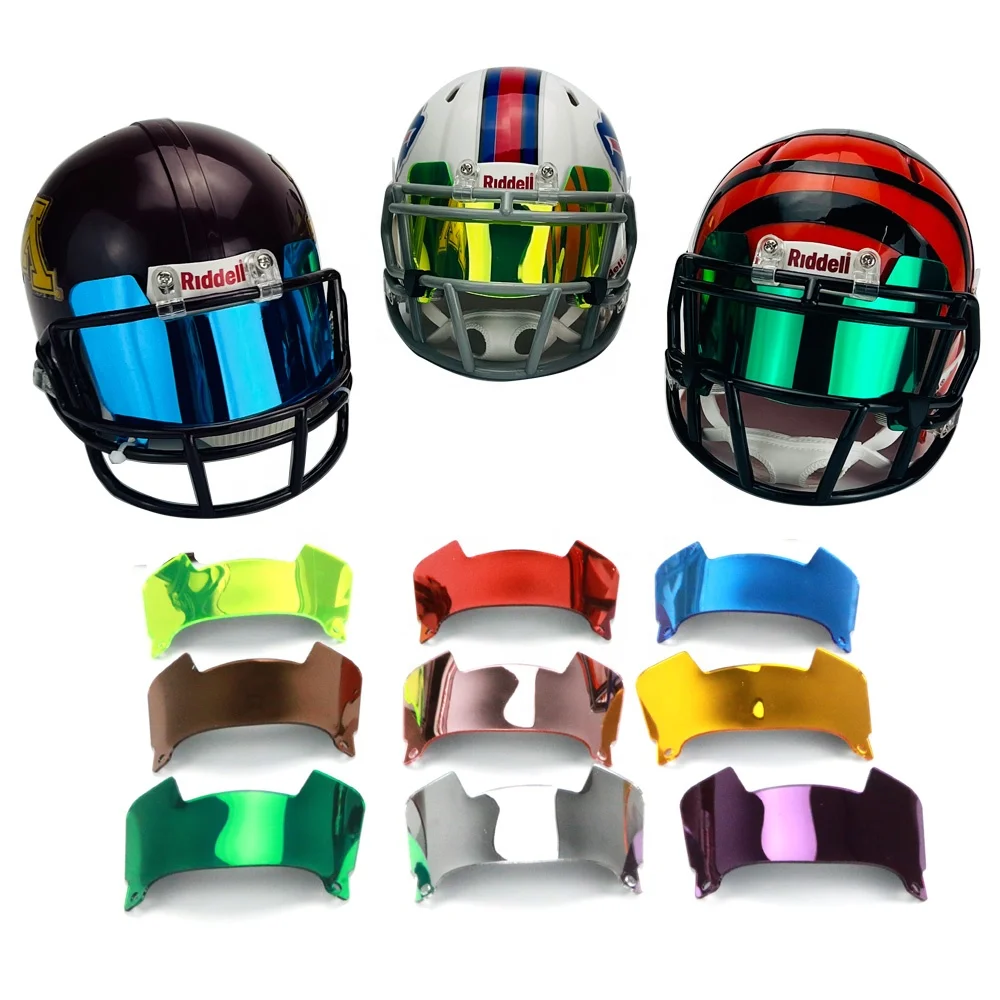 

Display Helmet American Football Helmet Mini Visor with Clips Mini Helmet Eye Shield Visors